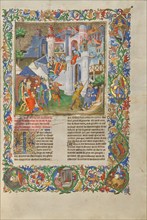 The Destruction of Jerusalem; Des cas des nobles hommes et femmes, about 1413-1415. Creators: Boucicaut Master, Workshop of the Boucicaut Master.