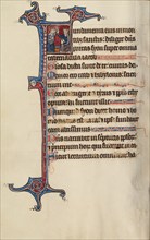 Initial F: The Coronation of the Virgin; Bute Psalter, text and illumination about 1285. Creator: Bute Master.