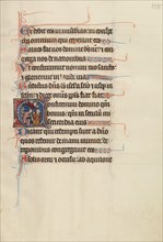 Inital C: The Annunciation to the Shepherds; Bute Psalter, text and illumination about 1285. Creator: Bute Master.