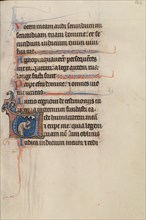 Initial V: A Man Bowing in Prayer; Bute Psalter, text and illumination about 1285. Creator: Bute Master.