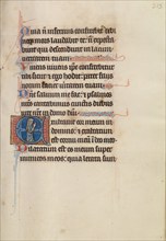 Initial E: A Woman in Prayer; Bute Psalter, text and illumination about 1285. Creator: Bute Master.