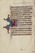 Initial D: God Crowning David; Bute Psalter, text and illumination about 1285. Creator: Bute Master.