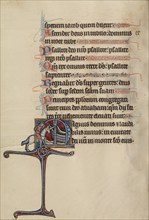 Initial M: A Knight rides toward Two Boats; Bute Psalter, text and illumination about 1285. Creator: Bute Master.