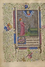 Job Pointing to a Grave; Book of Hours, about 1410. Creator: Unknown.