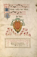 Coat of Arms; Missal of Bishop Antonio Scarampi, 1567. Creator: Fra Vincentius a Fundis.