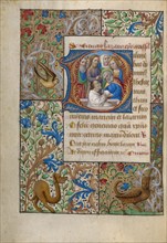 Initial D: The Raising of Lazarus; Book of Hours, about 1480-1490. Creator: Georges Trubert.