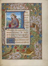 Initial J: Saint John the Evangelist; Book of Hours, about 1480-1490. Creator: Georges Trubert.