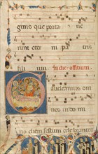 Initial G: The Death of the Virgin; Gradual, about 1270. Creator: Jacobellus of Salerno.