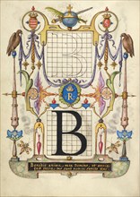 Guide for Constructing the Letter B; Mira calligraphiae monumenta, about 1591-1596. Creator: Joris Hoefnagel.