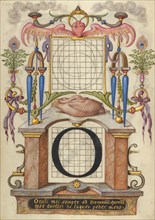 Guide for Constructing the Letter O; Mira calligraphiae monumenta, about 1591-1596. Creator: Joris Hoefnagel.