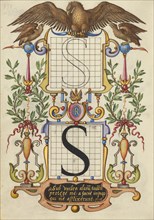 Guide for Constructing the Letter S; Mira calligraphiae monumenta, about 1591-1596. Creator: Joris Hoefnagel.