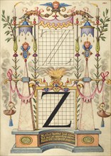 Guide for Constructing the Letter Z; Mira calligraphiae monumenta, about 1591-1596. Creator: Joris Hoefnagel.