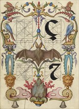 Guide for Constructing the Letters ç and tironian et; Mira calligraphiae monumenta, about 1591-1596. Creator: Joris Hoefnagel.