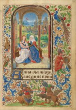 The Virgin and Child with Saint Anne; Prayer Book of Charles the Bold, 1469. Creator: Lieven van Lathem.