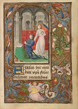 Charles the Bold Presented by an Angel; Prayer Book of Charles the Bold, about 1471. Creator: Lieven van Lathem.