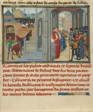 The Representatives of the Pope Attempting to Reconcile the..., written 1463-5; illuminated 1467-72. Creators: Loyset Liedet, Pol Fruit.