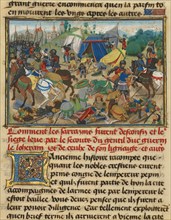 Guerin de Lorraine Freeing Vienne from the Saracens,  written 1463-1465; illuminated 1467-1472. Creators: Loyset Liedet, Pol Fruit.