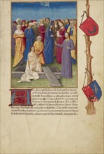 The Raising of Lazarus; La Passion de nostre seigneur ihesus christ, about 1480-1490. Creators: Master of Guillaume Lambert, Workshop of Master of Guillaume Lambert.