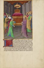 Christ Disputing with the Pharisees and Sadducees in the Temple, about 1480-1490. Creators: Master of Guillaume Lambert, Workshop of Master of Guillaume Lambert.