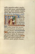 Saint Barbara; Poncher Hours, about 1500. Creator: Master of Jacques de Besancon.