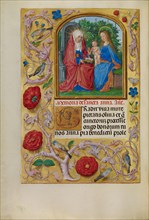 The Virgin and Child with Saint Anne; Spinola Hours, about 1510-1520. Creator: Master of James IV of Scotland.