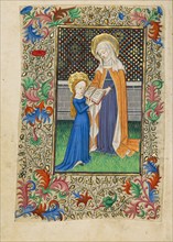 Saint Anne Teaching the Virgin to Read; Book of Hours, about 1430-1440. Creator: Fastolf Master.