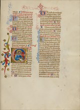 Initial E: Saint Matthew; Missal, between about 1389 and 1400. Creator: Master of the Brussels Initials.