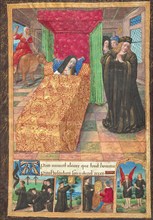 Madame de Balsac on Her Deathbed; Ovid, Excerpts from Heroides, about 1493. Creator: Master of the Chronique Scandaleuse.