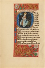 Initial G: Saint Margaret; Crohin-La Fontaine Hours, (about 1480-1485?). Creators: Master of the Dresden Prayer Book, Workshop of the Master of the Dresden Prayer Book.