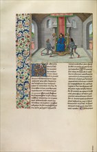 John of Gaunt Inviting Guests to his Daughter's Marriage to the King of Portugal, c1386, c1480-1483. Creator: Master of the Getty Froissart.