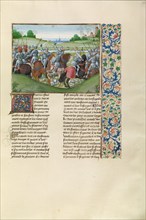 The Battle between the Duke of Jülich and Gelders and the Duke of Brabant, c1370s, about 1480-1483. Creator: Master of the Getty Froissart.