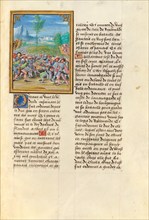 The Battle at Bazel; Livre des faits de Jacques de Lalaing, about 1530. Creator: Master of the Getty Lalaing.