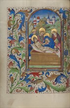 The Entombment; Book of Hours, about 1450-1455. Creator: Master of the Lee Hours.