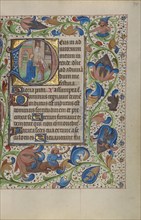 Initial D: The Visitation; Book of Hours, about 1450-1455. Creator: Master of the Lee Hours.