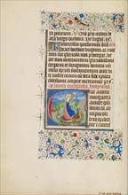 Initial E: Saint Margaret and a Dragon; Llangattock Hours, 1450s. Creator: Master of the Llangattock Hours.