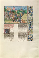 The Battle of Aljubarrota, 1385; Chroniques (Book Three), about 1480-1483. Creator: Master of the Soane Josephus.