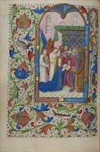 The Coronation of the Virgin; Book of Hours, about 1450-1455. Creator: Master of Wauquelin's Alexander.