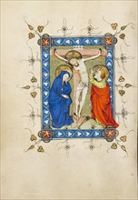 The Crucifixion; Book of Hours, about 1405-1410. Creator: Masters of Dirc van Delf.