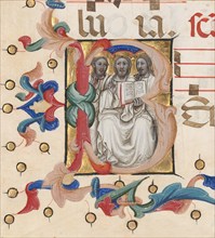 Initial B: The Trinity, about 1392-1402. Creator: Niccolo di Giacomo da Bologna.