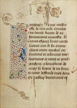 Decorated Text Page; Prayer Book of Charles the Bold, 1469. Creator: Nicolas Spierinc.