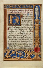 Decorated Text Page; Prayer Book of Cardinal Albrecht of Brandenburg, about 1525-1530. Creator: Simon Bening.