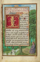 Border with Christ in the Wilderness; Prayer Book of Cardinal Albrecht of Brandenburg, about 1525-30 Creator: Simon Bening.