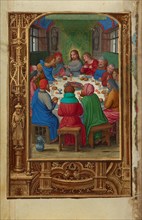 The Last Supper; Prayer Book of Cardinal Albrecht of Brandenburg, about 1525-1530. Creator: Simon Bening.