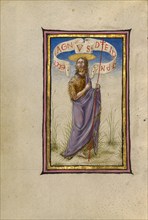 Saint John the Baptist; Gualenghi-d'Este Hours, about 1469. Creator: Taddeo Crivelli.