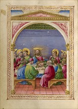 The Last Supper; Gualenghi-d'Este Hours, about 1469. Creator: Taddeo Crivelli.