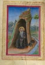 Saint Anthony Abbot; Gualenghi-d'Este Hours, about 1469. Creator: Taddeo Crivelli.