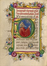 Initial D: David in Prayer, about 1469. Creator: Taddeo Crivelli.