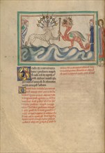 The Dragon Giving the Sceptor of Power to the Beast from the Sea, about 1255-1260. Creator: Unknown.