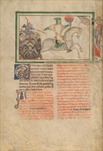 The Opening of the Fourth Seal: The Fourth Horseman; Dyson Perrins Apocalypse, about 1255-1260. Creator: Unknown.