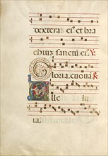 Initial A: A Man Singing; Gradual, about 1460-1480. Creator: Unknown.